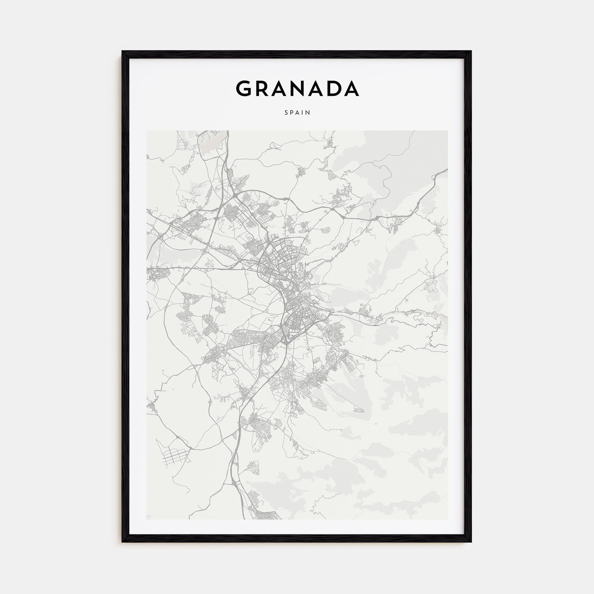 Granada Map Portrait Poster