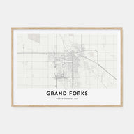 Grand Forks Map Landscape Poster