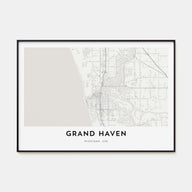 Grand Haven Map Landscape Poster