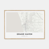 Grand Haven Map Landscape Poster
