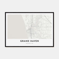 Grand Haven Map Landscape Poster