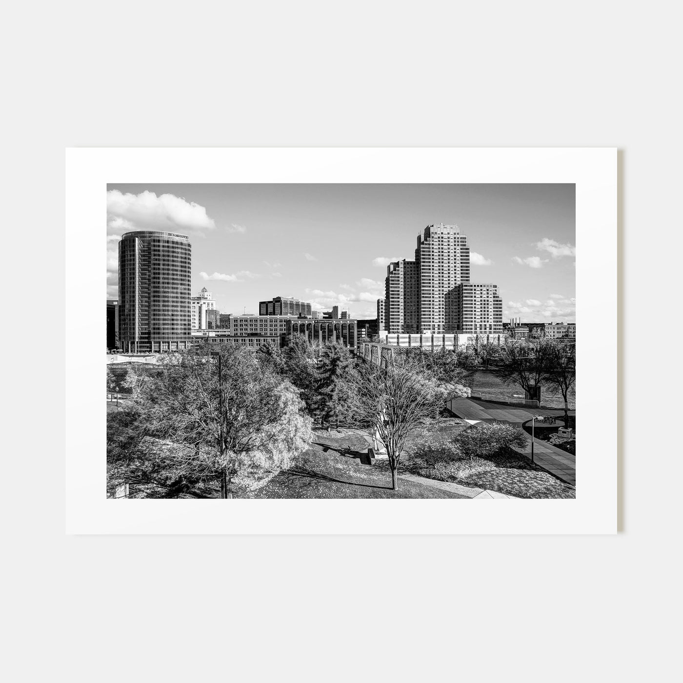 Grand Rapids Landscape B&W Poster