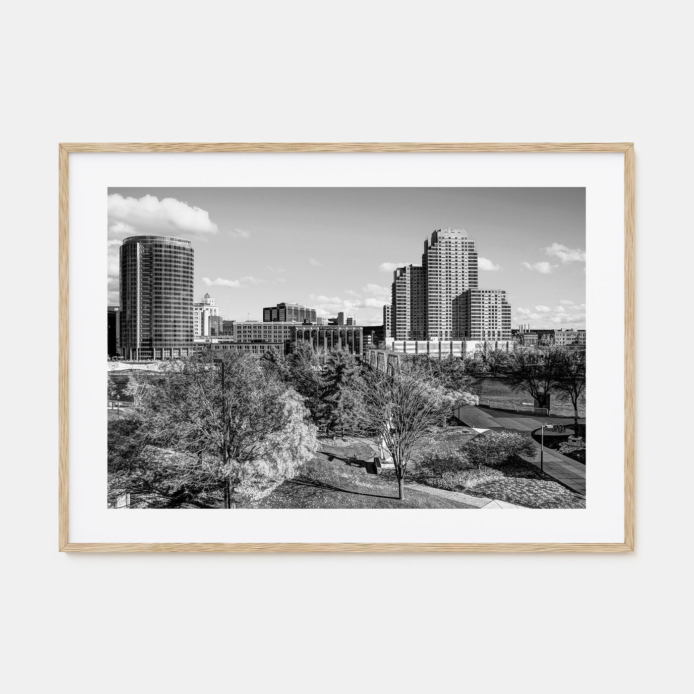 Grand Rapids Landscape B&W Poster