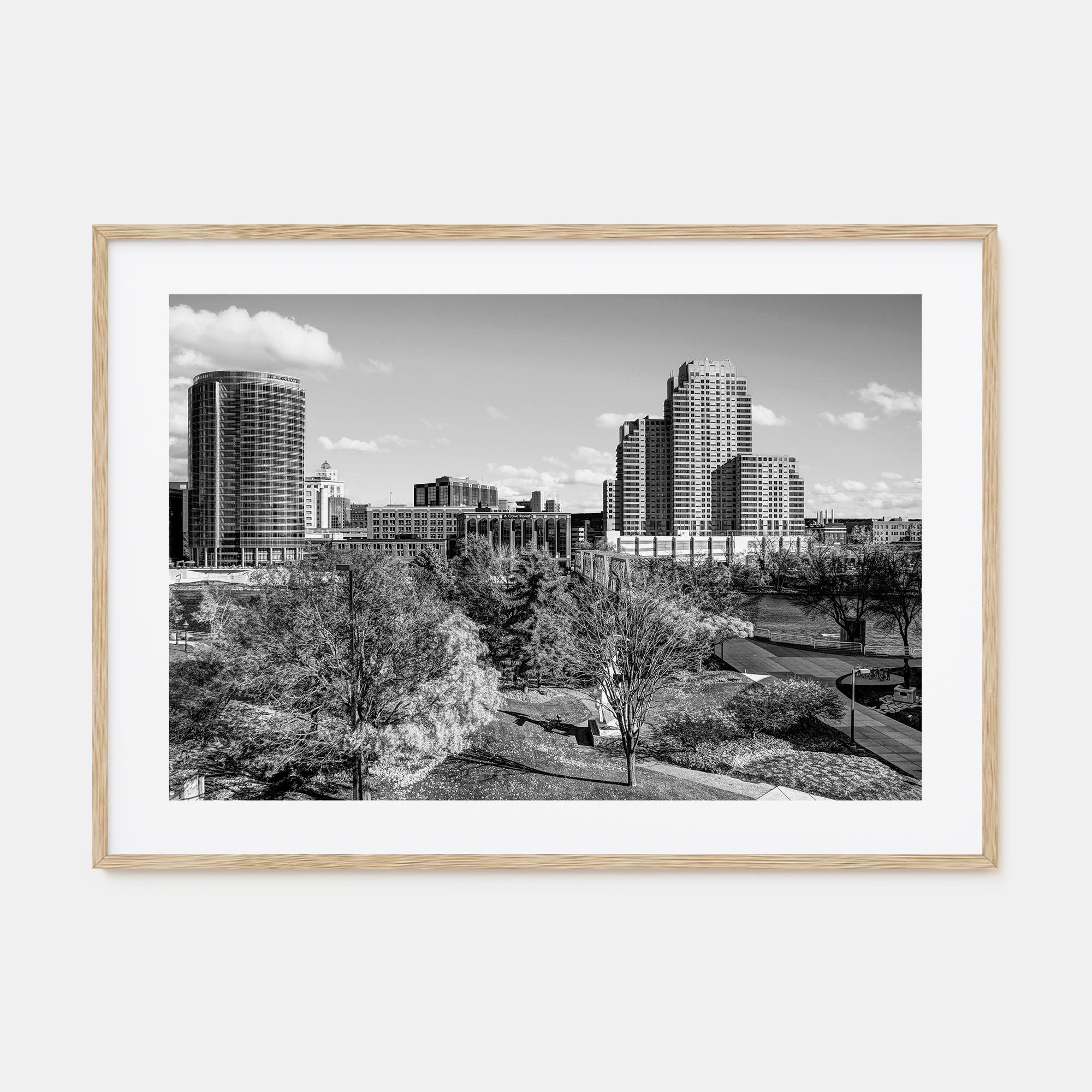 Grand Rapids Landscape B&W Poster