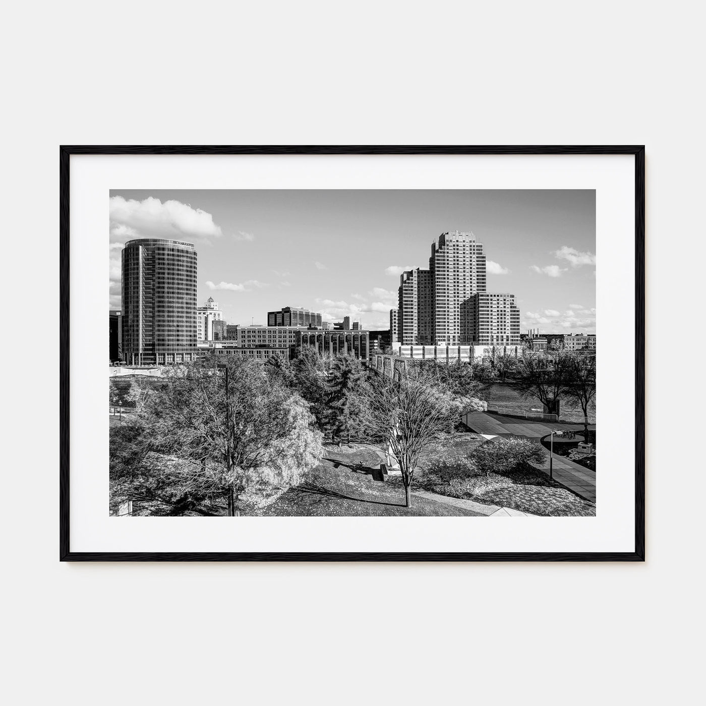 Grand Rapids Landscape B&W Poster