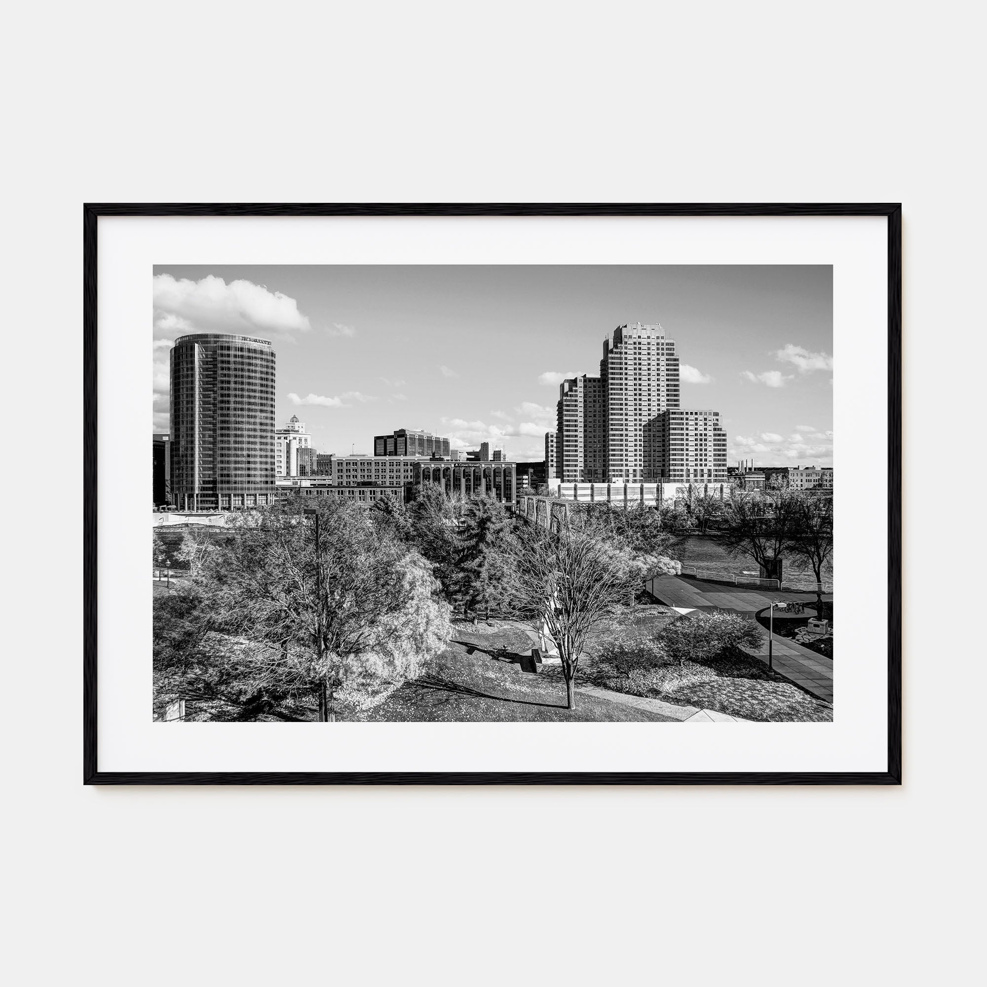 Grand Rapids Landscape B&W Poster