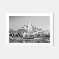 Grand Teton National Park Landscape B&W Poster