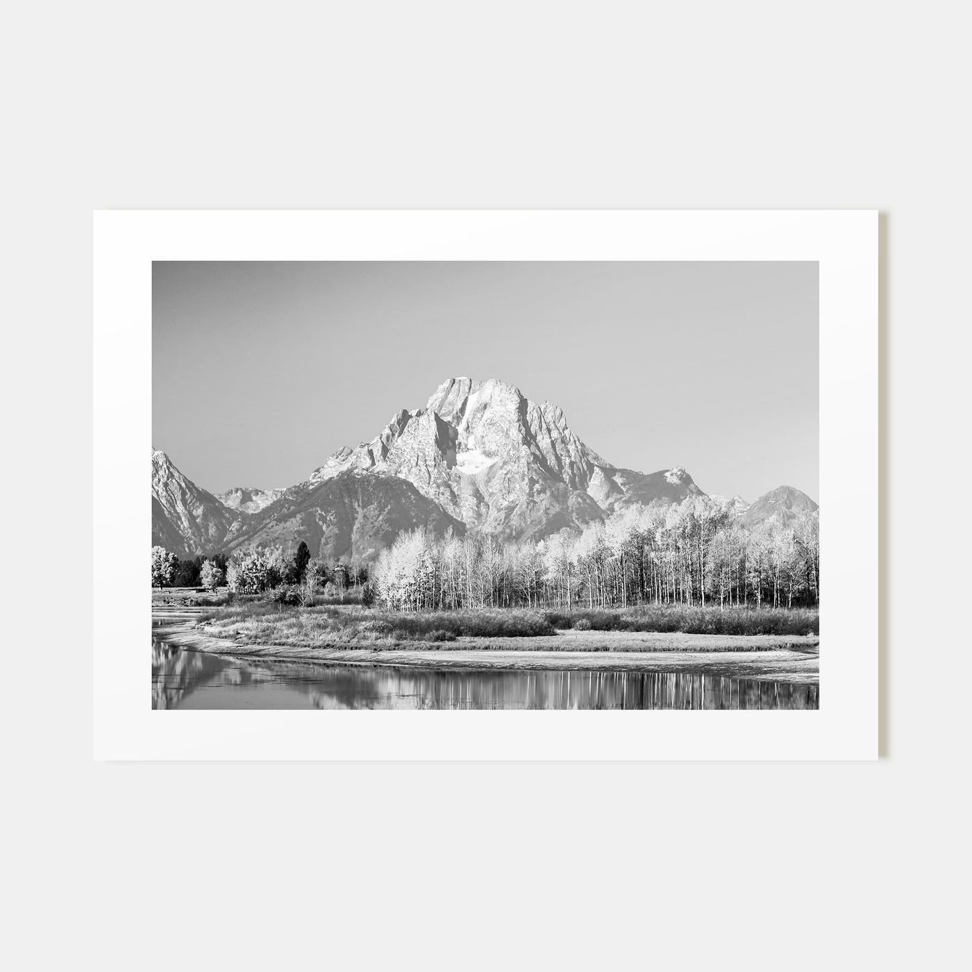 Grand Teton National Park Landscape B&W Poster