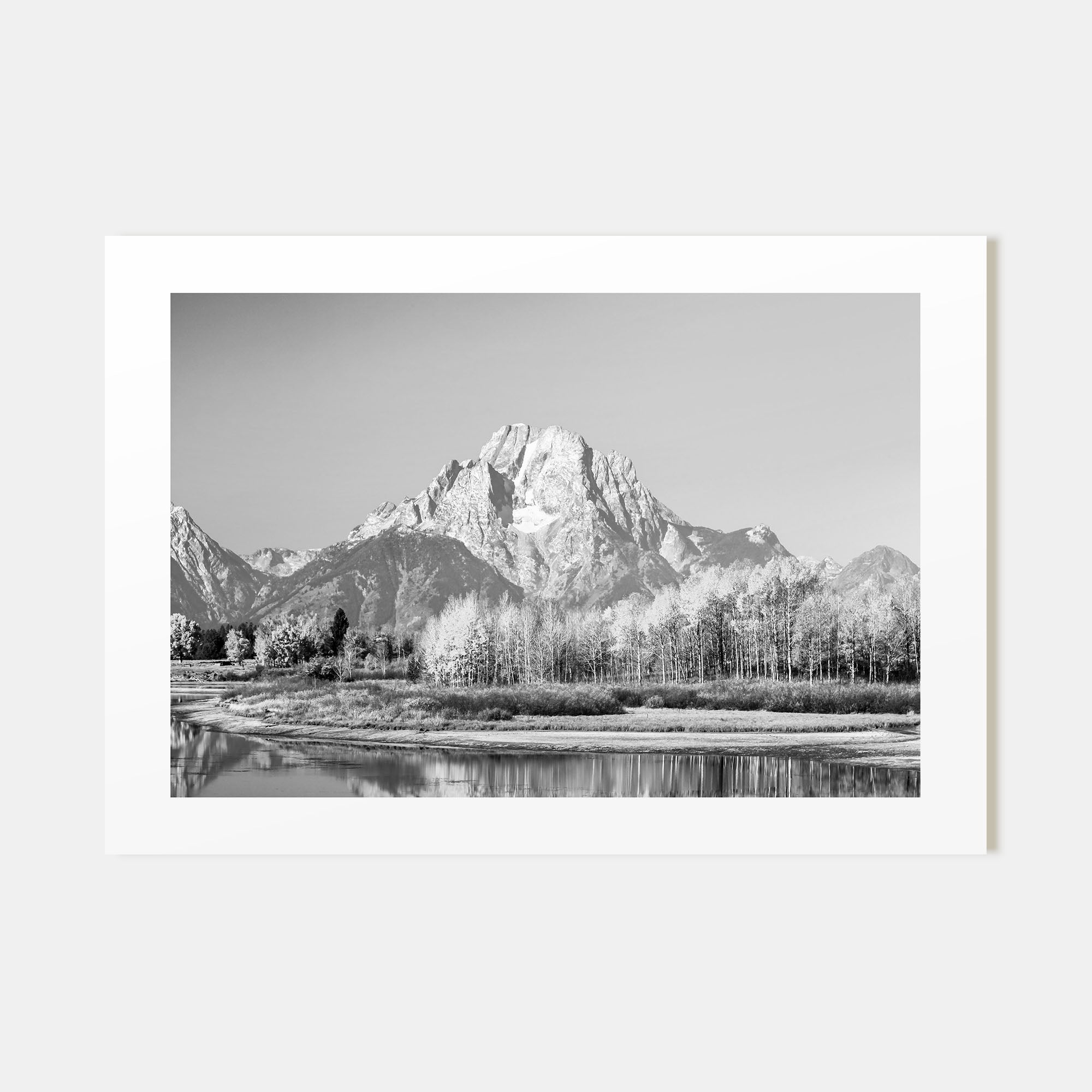Grand Teton National Park Landscape B&W Poster