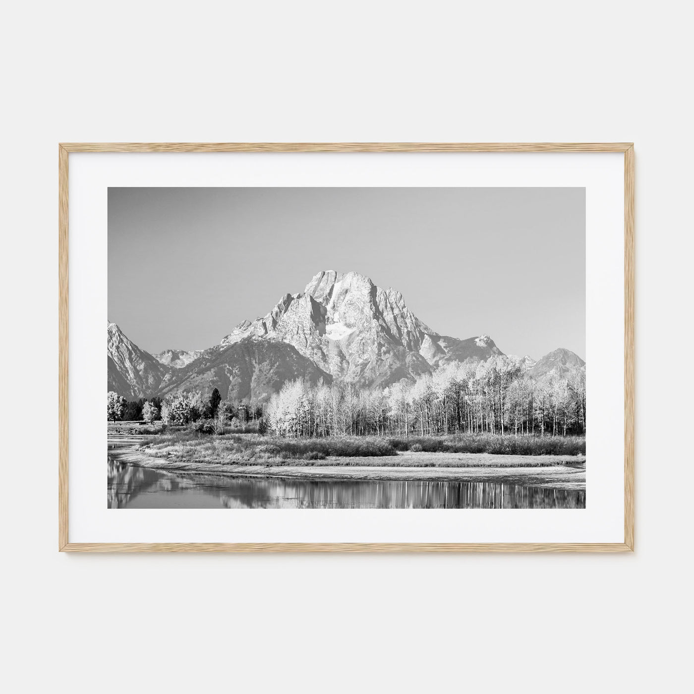 Grand Teton National Park Landscape B&W Poster