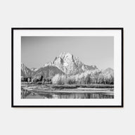 Grand Teton National Park Landscape B&W Poster