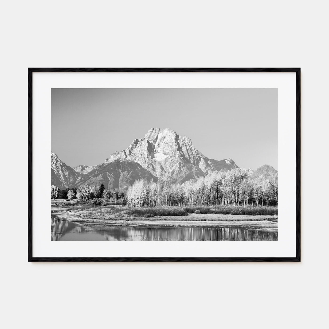 Grand Teton National Park Landscape B&W Poster