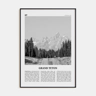 Grand Teton National Park Travel B&W No 1 Poster