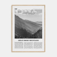 Great Smoky Mountains National Park Travel B&W Poster