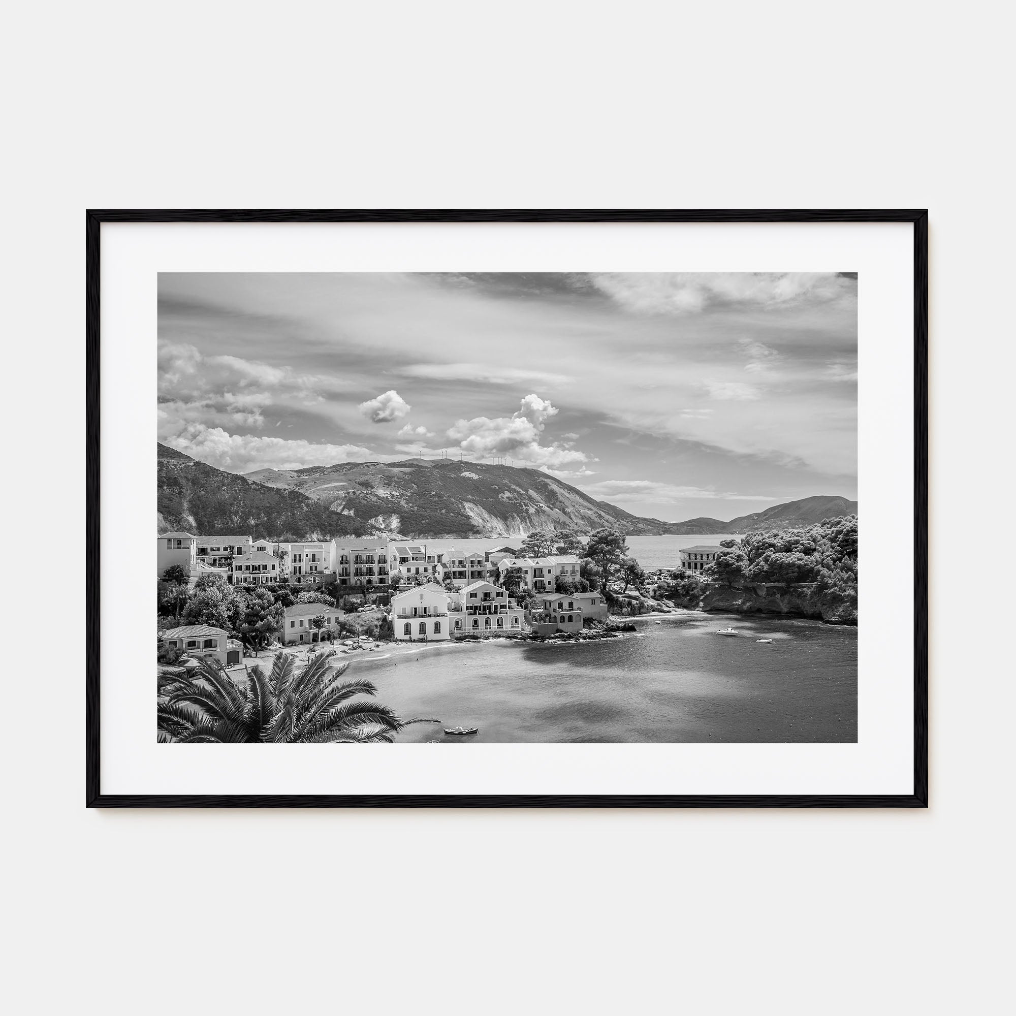 Greece Landscape B&W Poster