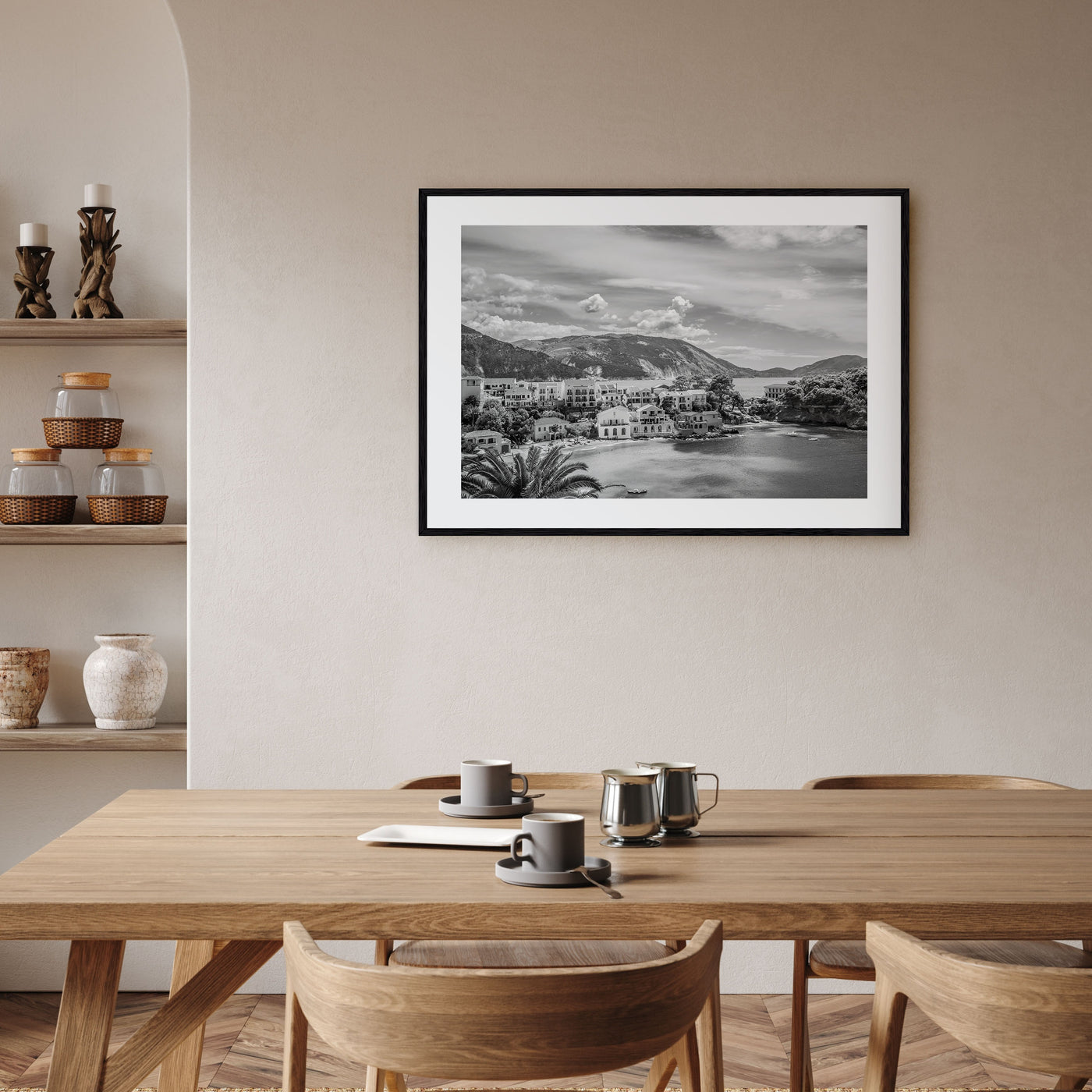 Greece Landscape B&W Poster