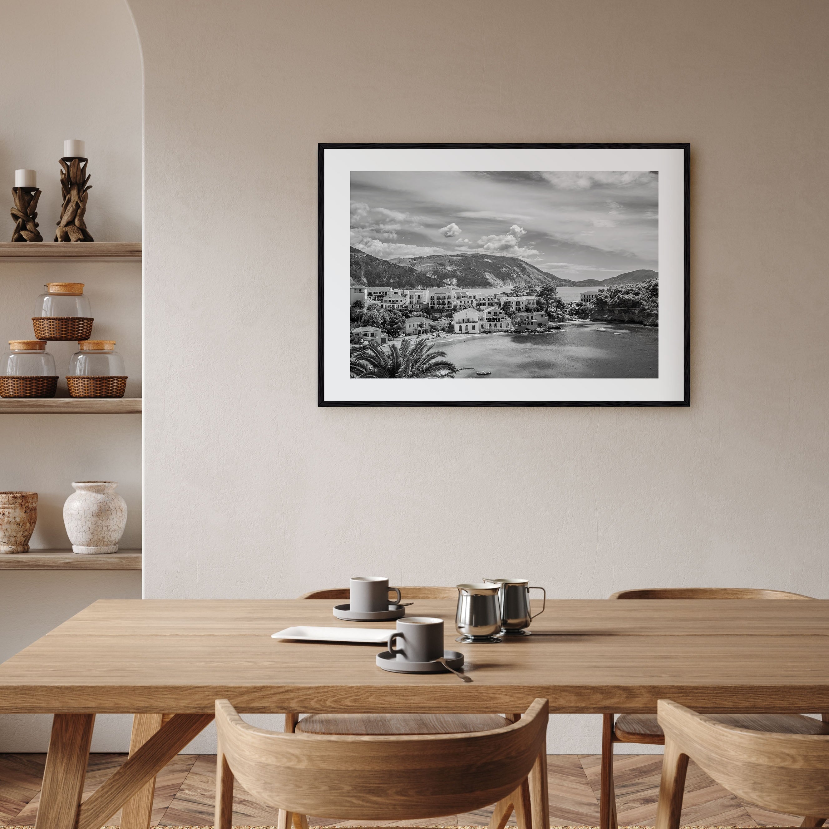 Greece Landscape B&W Poster