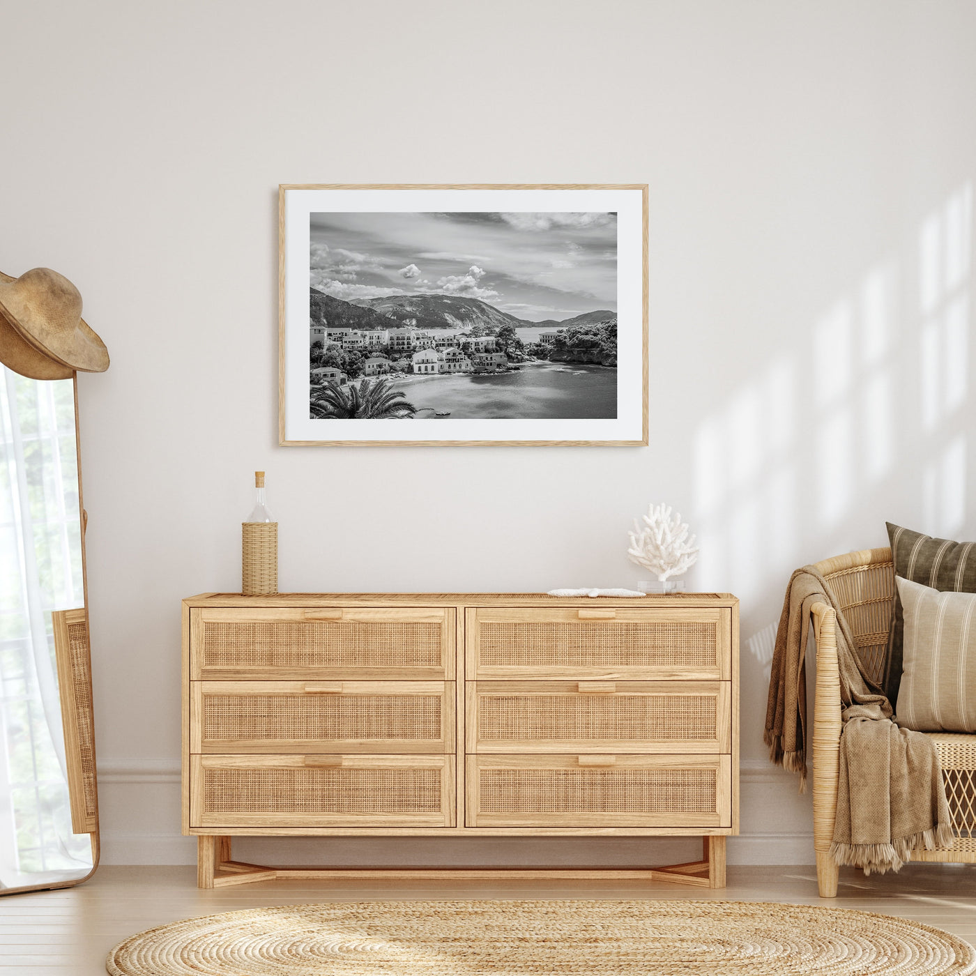 Greece Landscape B&W Poster