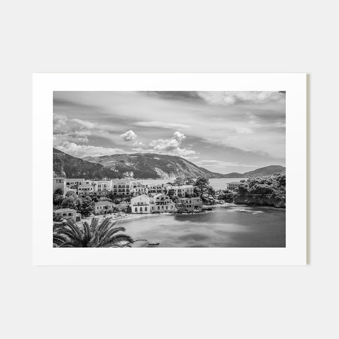 Greece Landscape B&W Poster