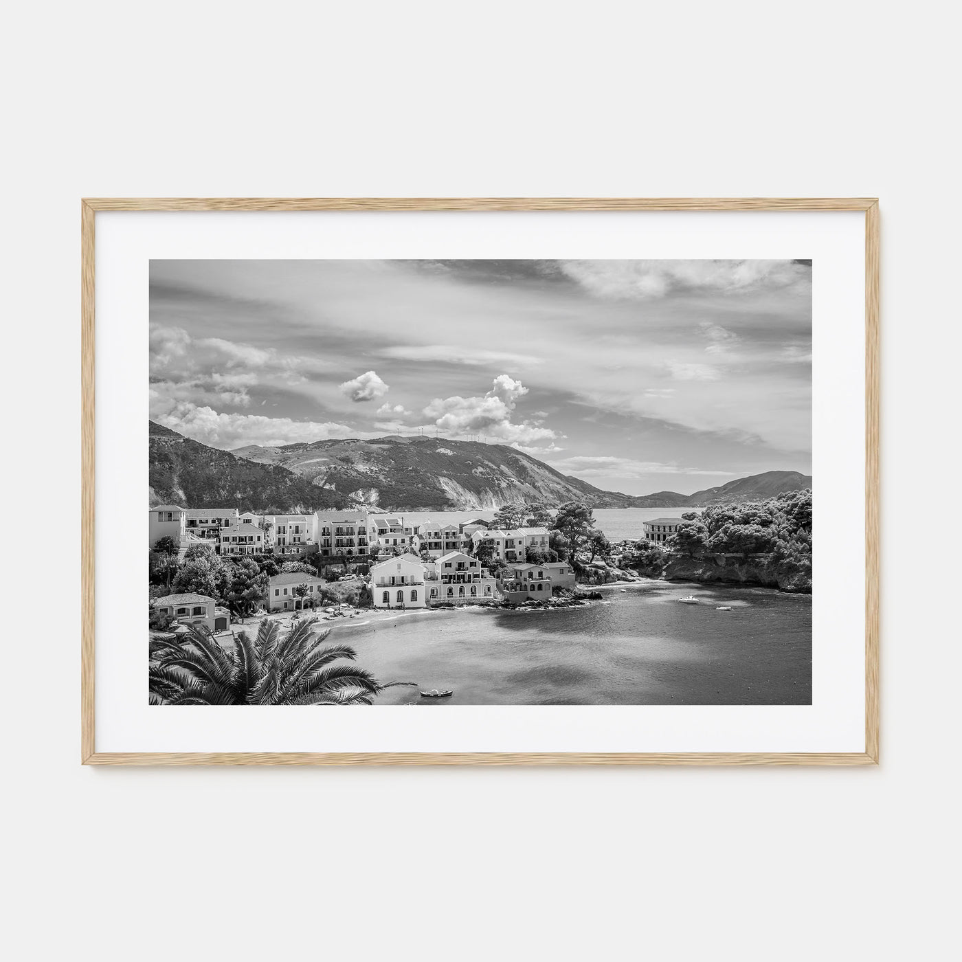 Greece Landscape B&W Poster