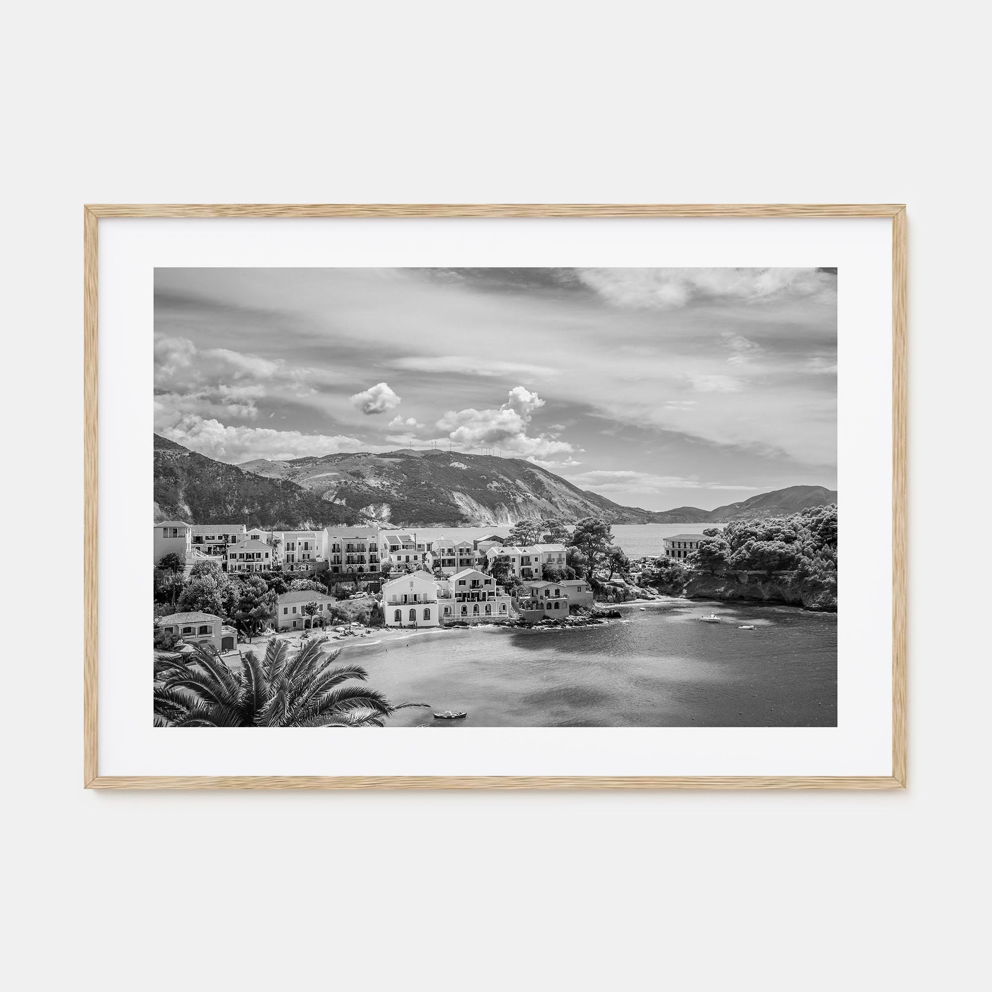 Greece Landscape B&W Poster