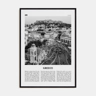 Greece Travel B&W No 1 Poster