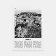 Greece Travel B&W No 1 Poster