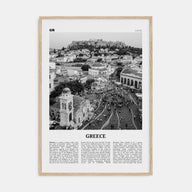 Greece Travel B&W No 1 Poster