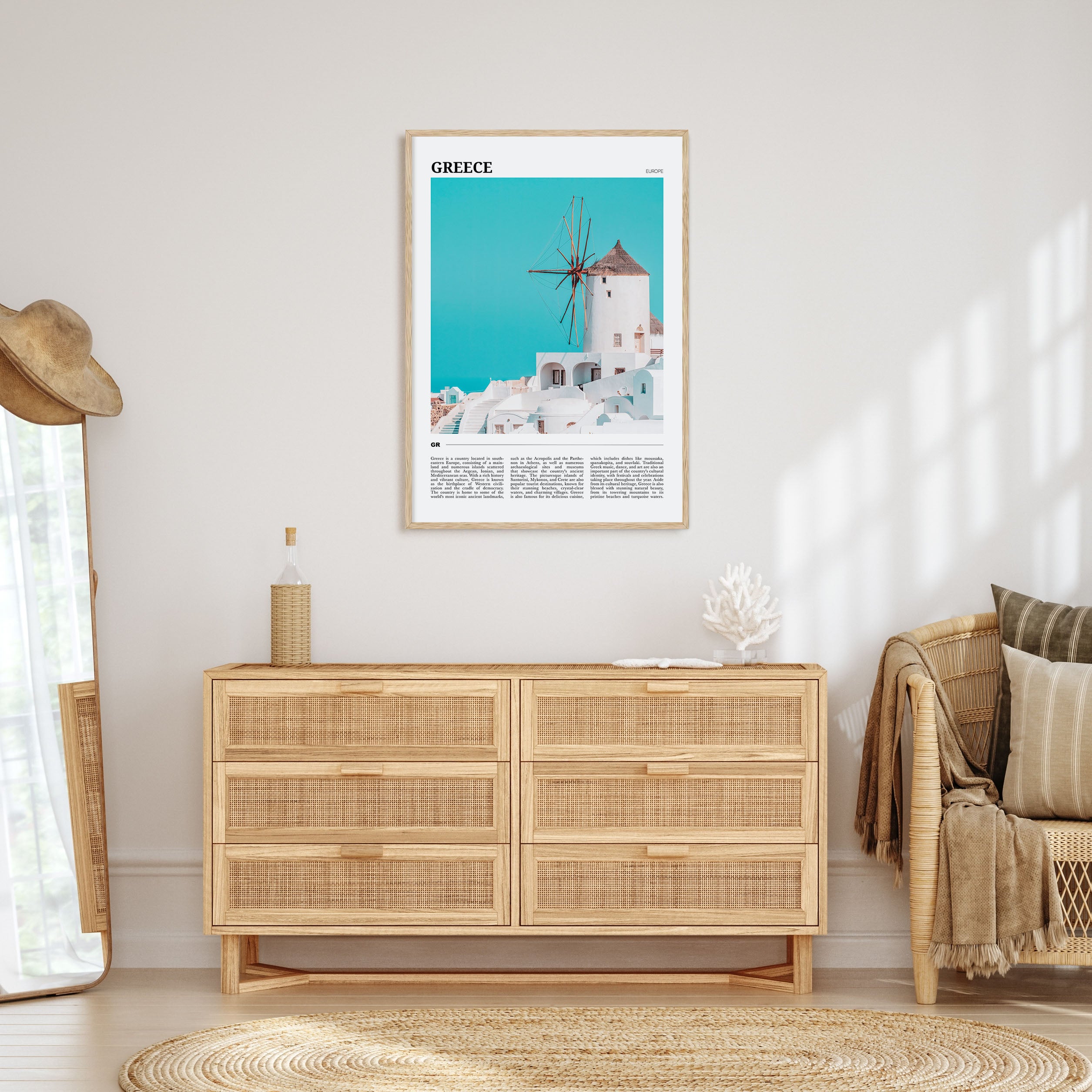 Greece Travel Color Poster