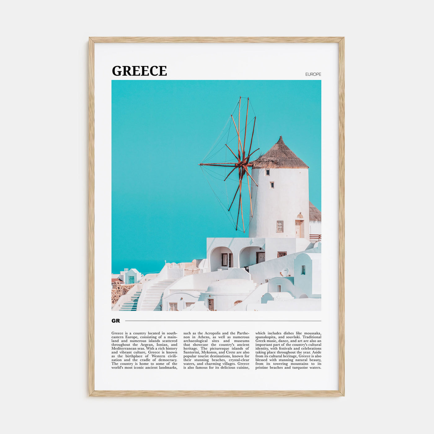 Greece Travel Color Poster