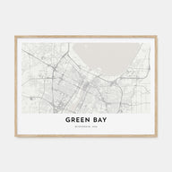 Green Bay Map Landscape Poster