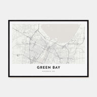 Green Bay Map Landscape Poster