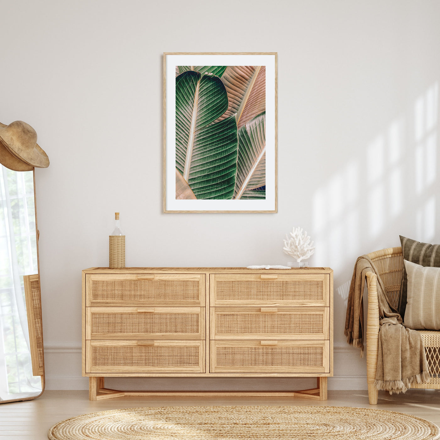 Green Palm Leaf Photo Color Poster