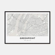 Greenpoint Map Landscape Poster