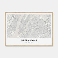 Greenpoint Map Landscape Poster