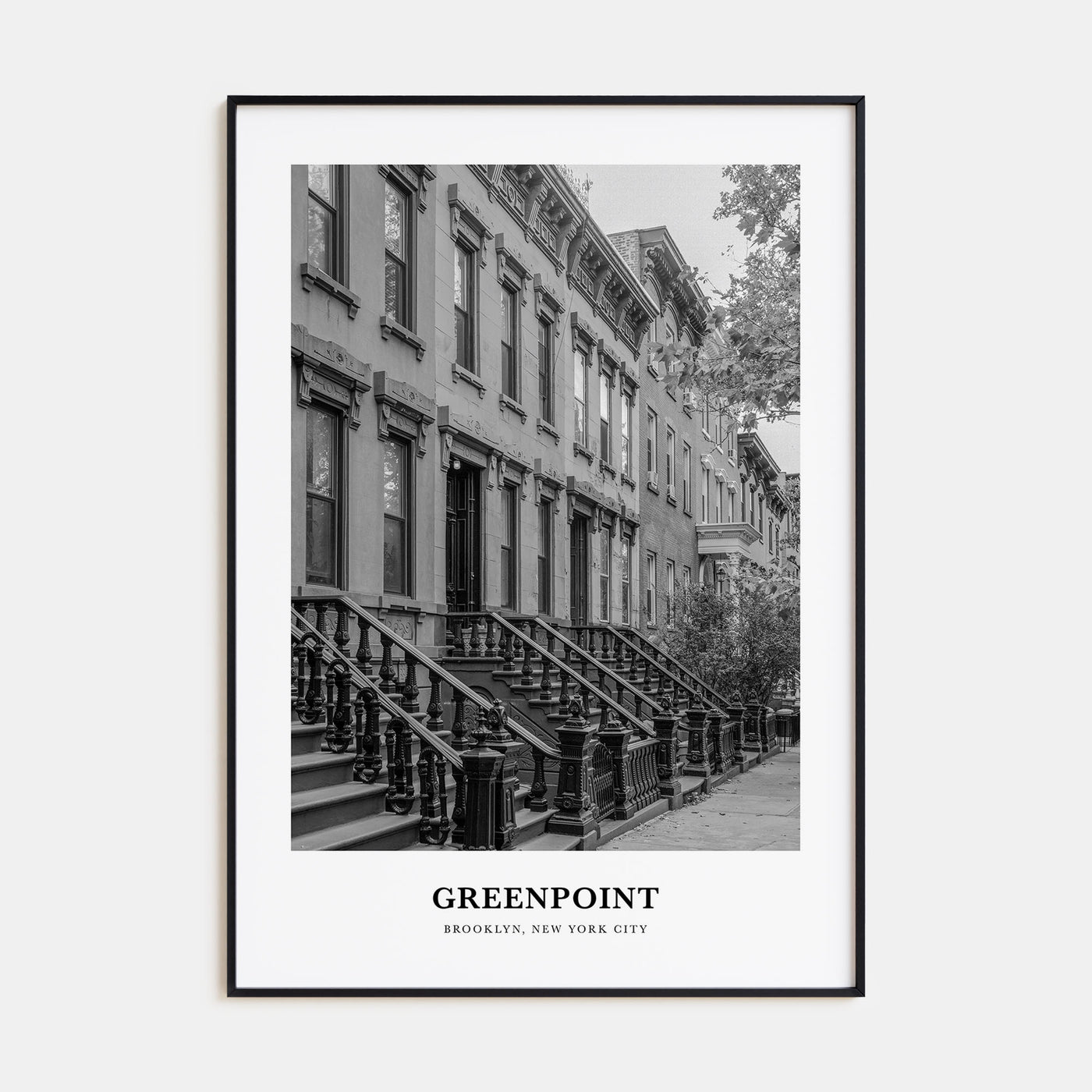 Greenpoint Portrait B&W Poster