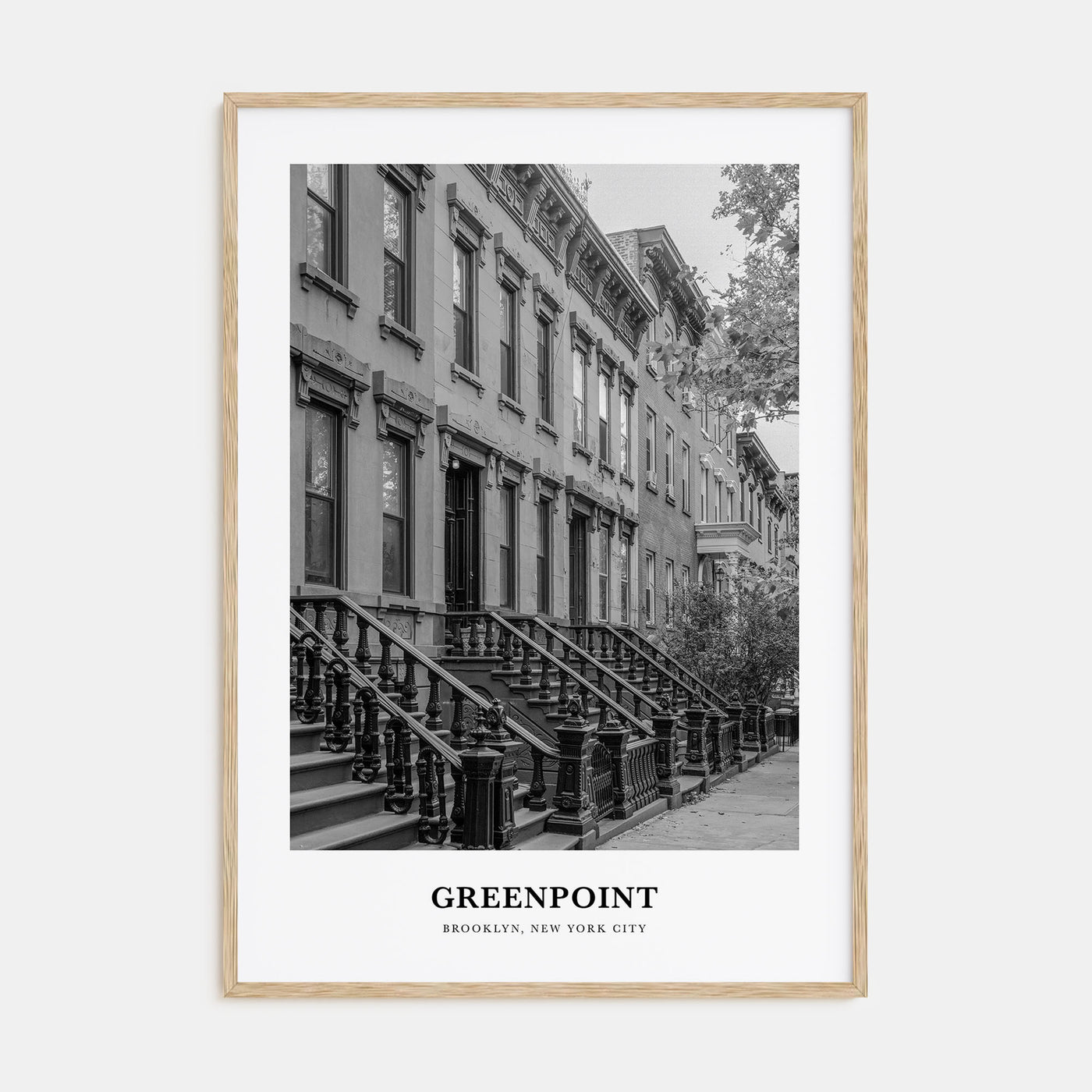 Greenpoint Portrait B&W Poster