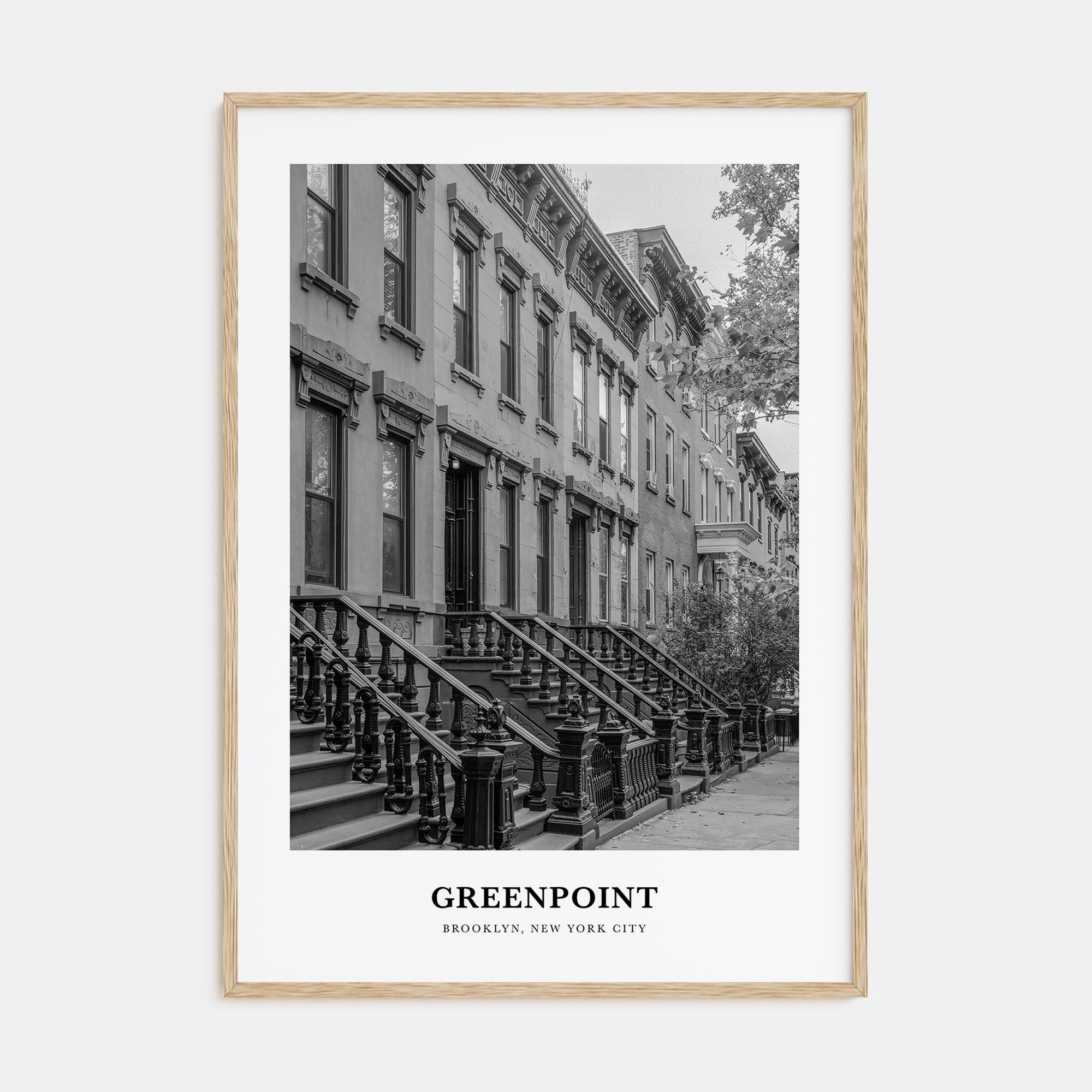 Greenpoint Portrait B&W Poster