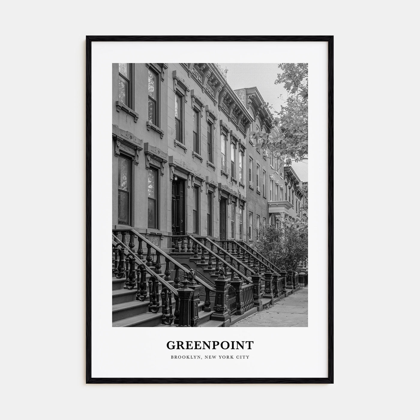 Greenpoint Portrait B&W Poster