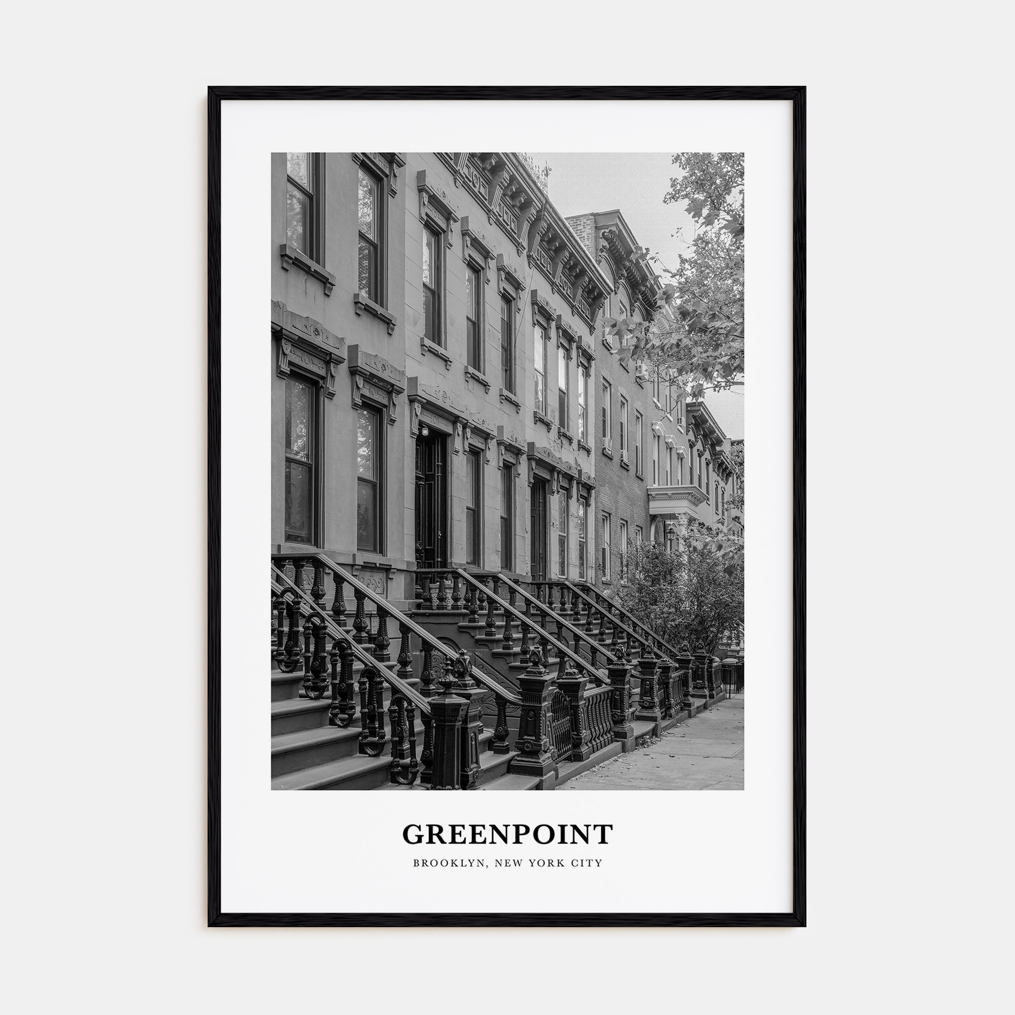 Greenpoint Portrait B&W Poster