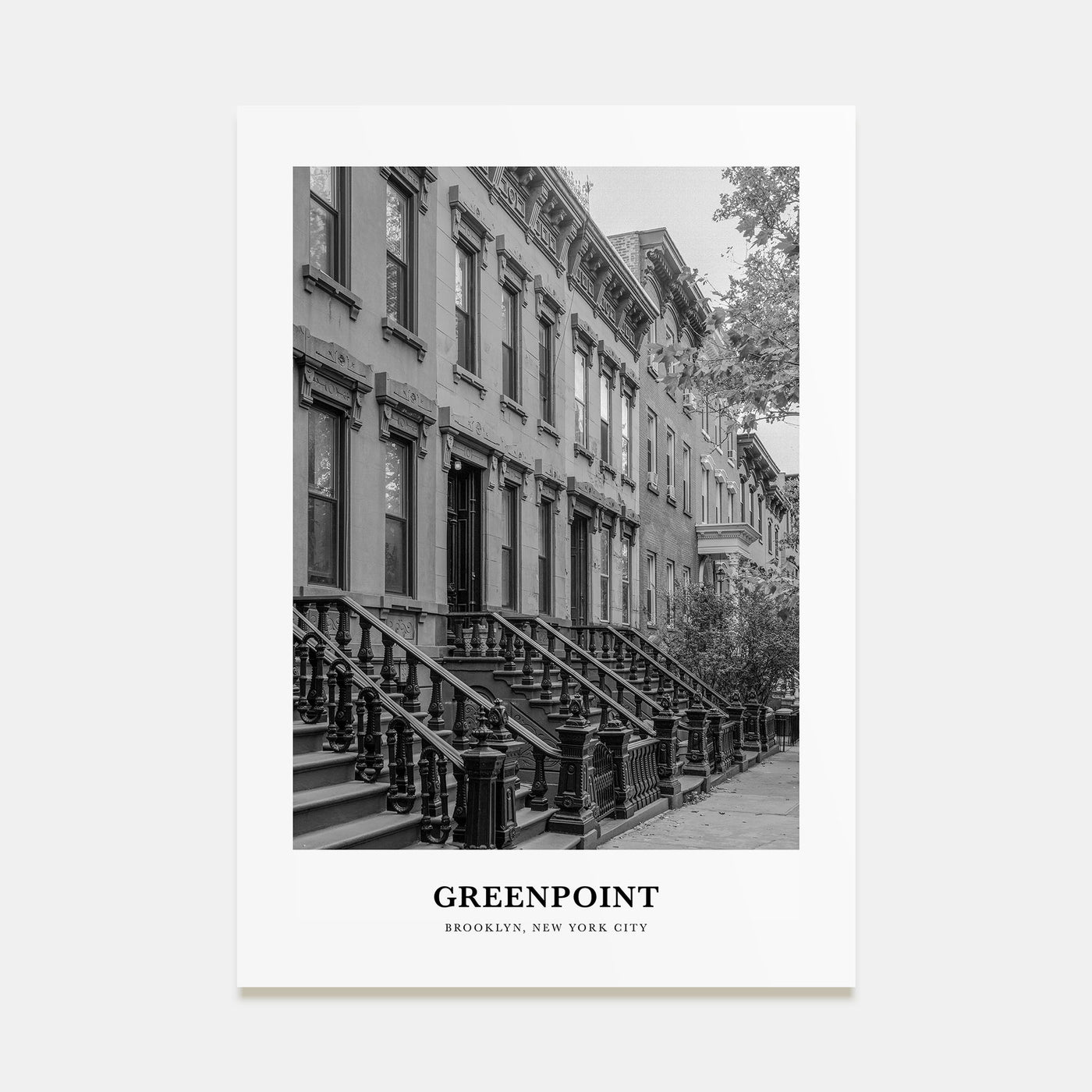 Greenpoint Portrait B&W Poster