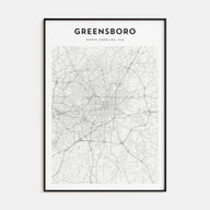 Greensboro Map Portrait Poster