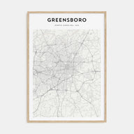 Greensboro Map Portrait Poster