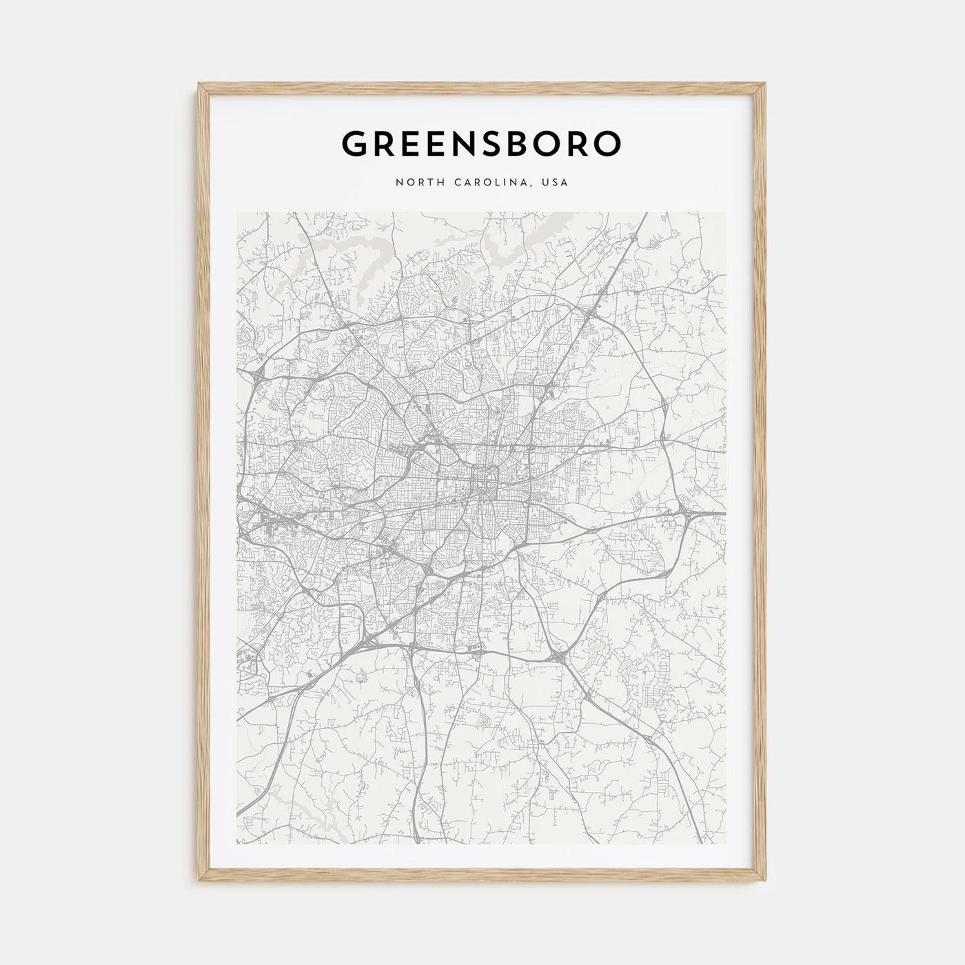 Greensboro Map Portrait Poster