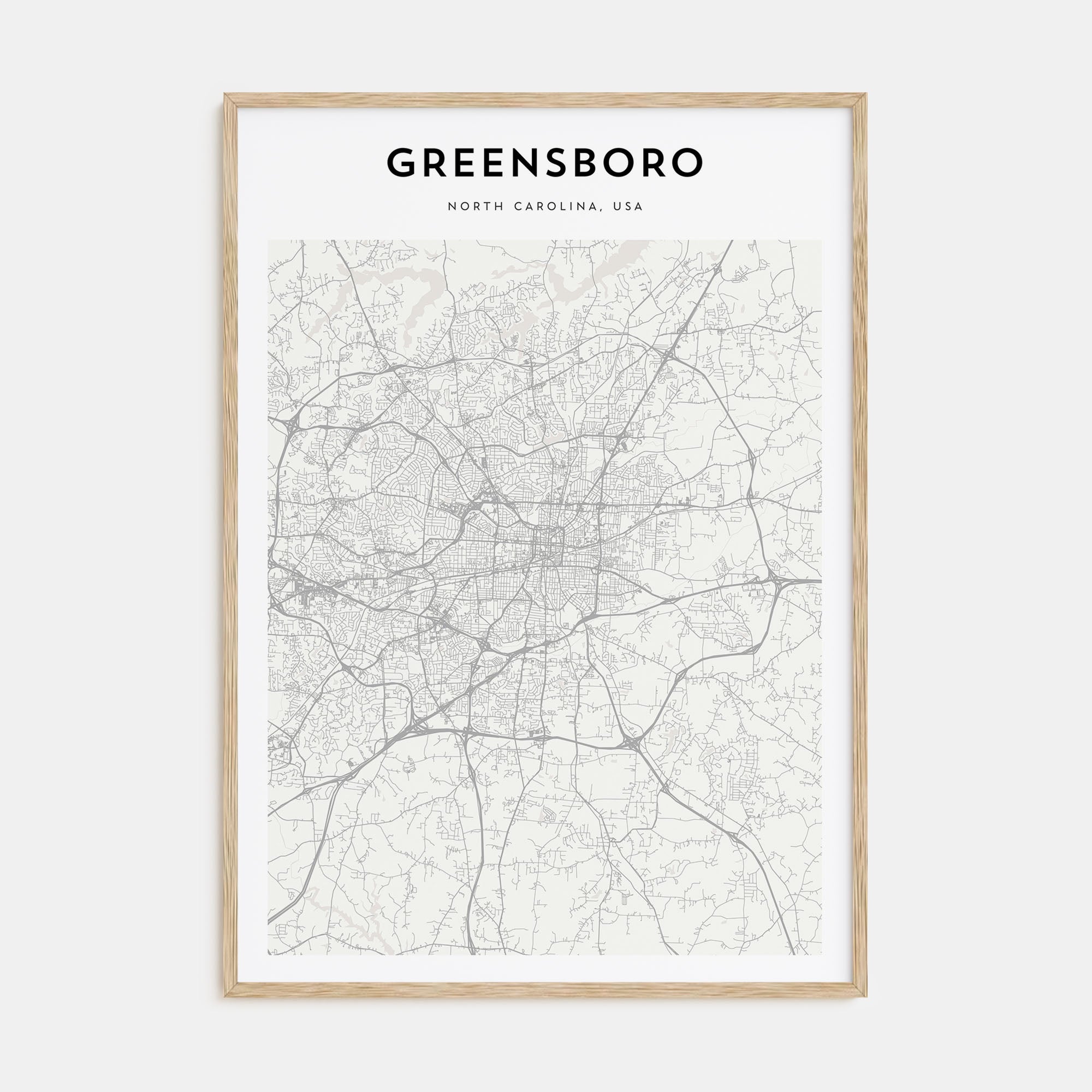 Greensboro Map Portrait Poster