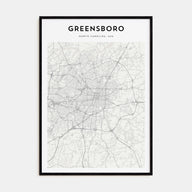 Greensboro Map Portrait Poster