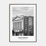 Greensboro Portrait B&W No 1 Poster