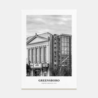 Greensboro Portrait B&W No 1 Poster