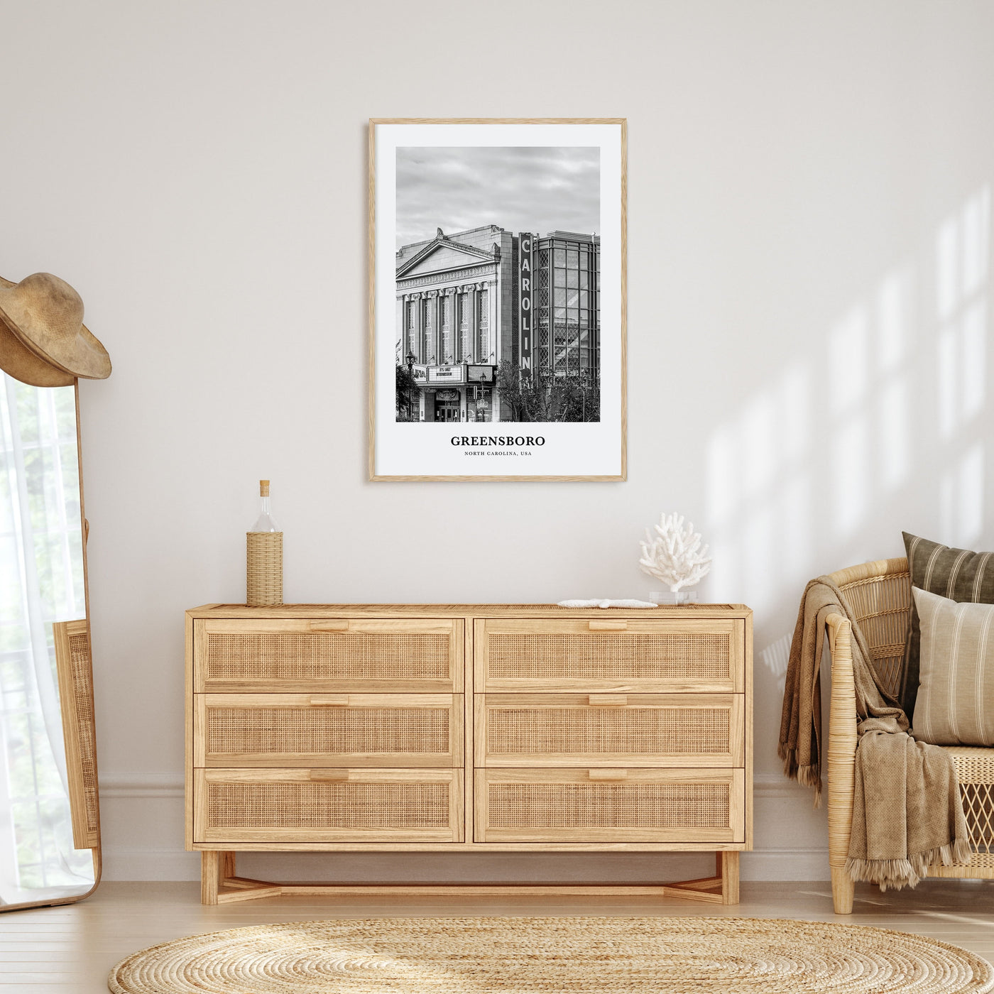 Greensboro Portrait B&W No 1 Poster