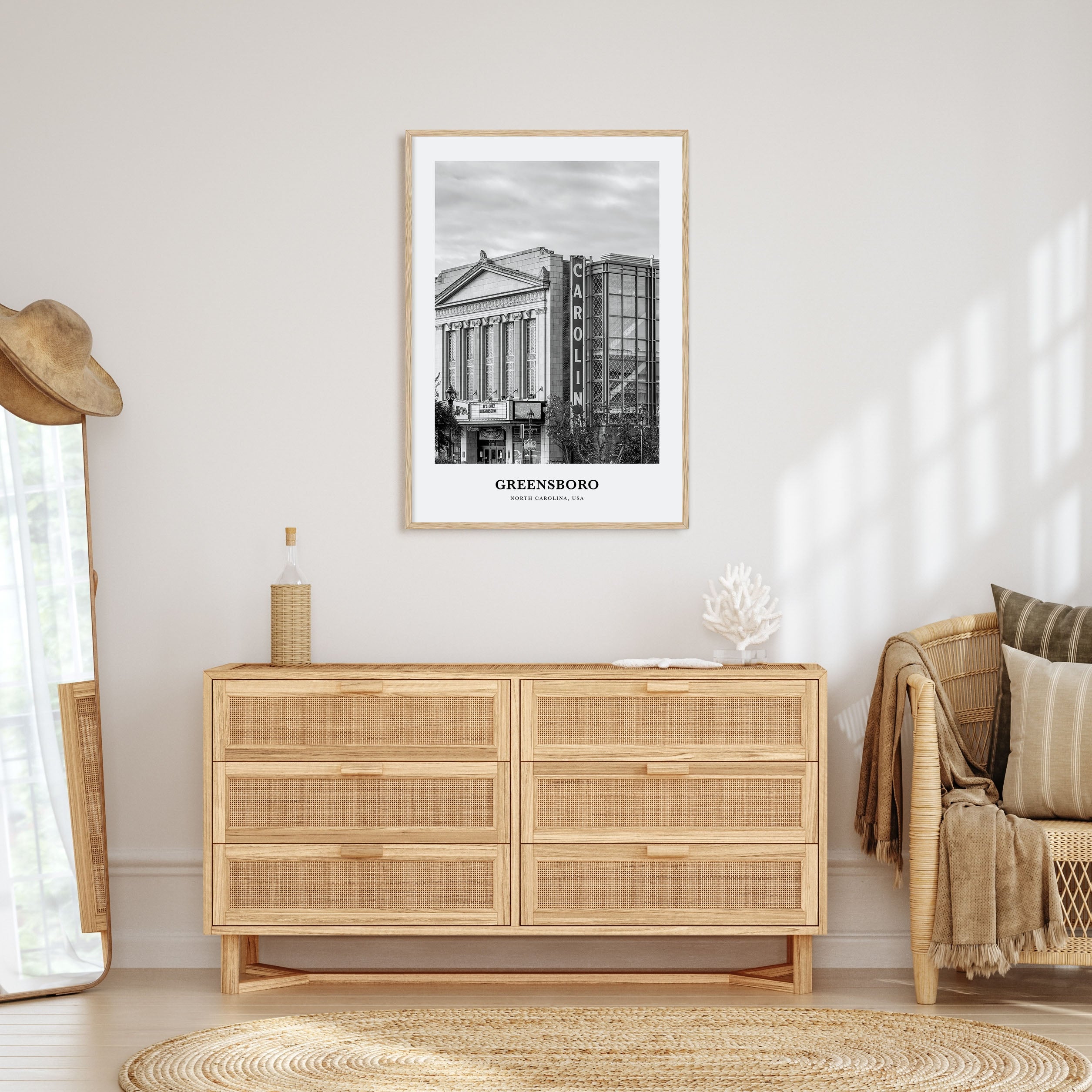 Greensboro Portrait B&W No 1 Poster